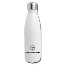 Load image into Gallery viewer, Influence Wanted Water Bottle - white
